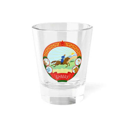 State emblem of the Peoples Republic of Mongolia 1941 - 1960 (Mongolia) (Coat of Arms) Shot Glass 1.5oz 1.5oz - Go Mug Yourself