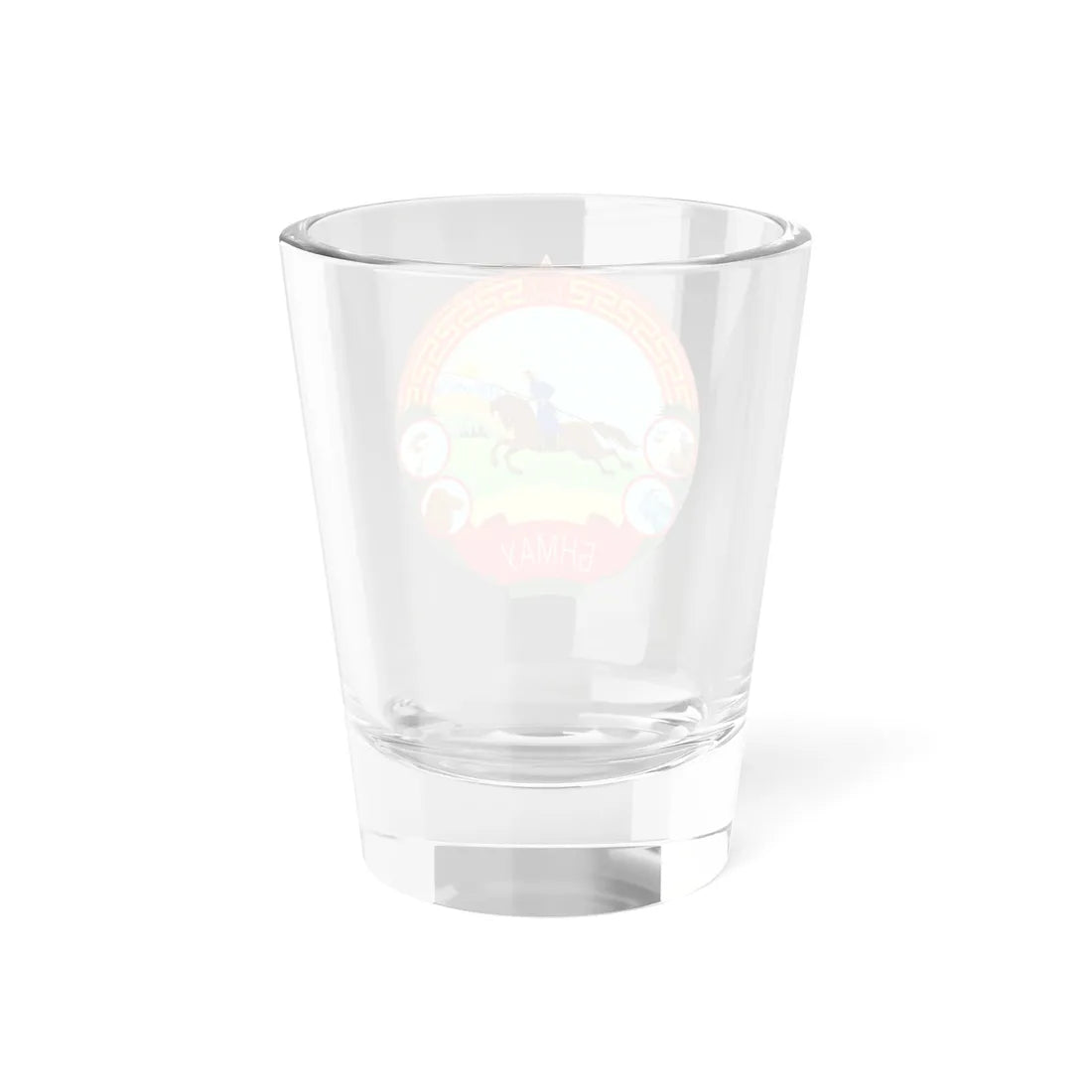 State emblem of the Peoples Republic of Mongolia 1941 - 1960 (Mongolia) (Coat of Arms) Shot Glass 1.5oz - Go Mug Yourself