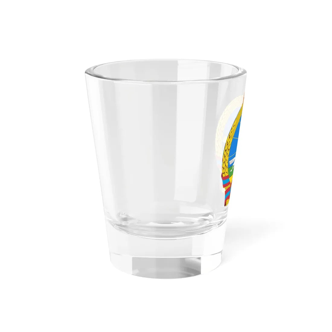State emblem of the Peoples republic of Mongolia 1960-1992 (Mongolia) (Coat of Arms) Shot Glass 1.5oz - Go Mug Yourself