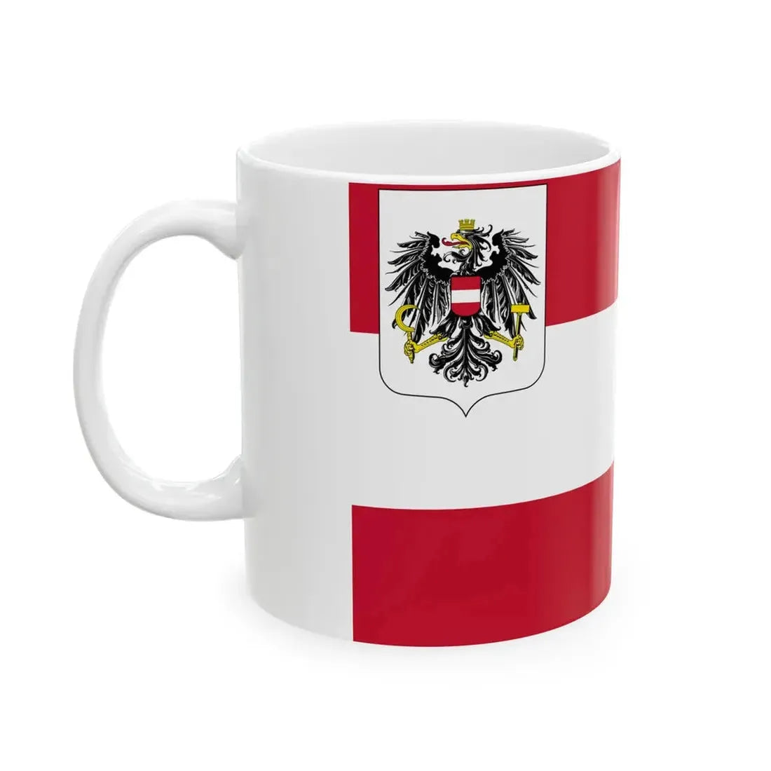 State Ensign of Austria 1929-1934 (Austria) White Coffee Mug - Go Mug Yourself
