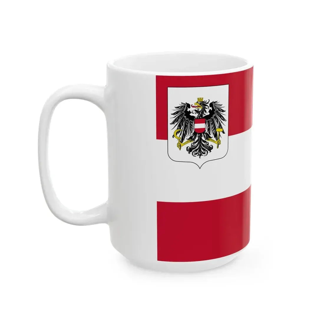 State Ensign of Austria 1929-1934 (Austria) White Coffee Mug - Go Mug Yourself