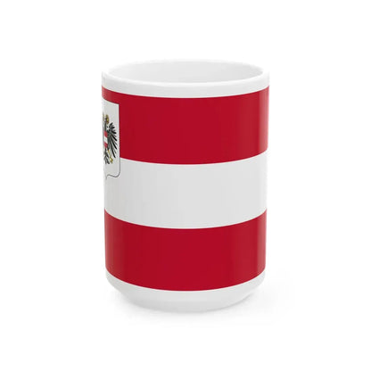 State Ensign of Austria 1934-1938 (Austria) White Coffee Mug 15oz - Go Mug Yourself