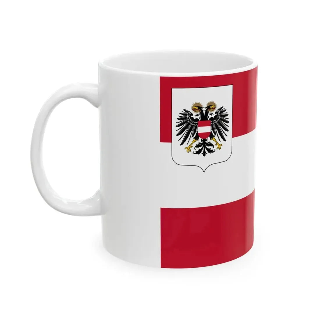 State Ensign of Austria 1934-1938 (Austria) White Coffee Mug - Go Mug Yourself