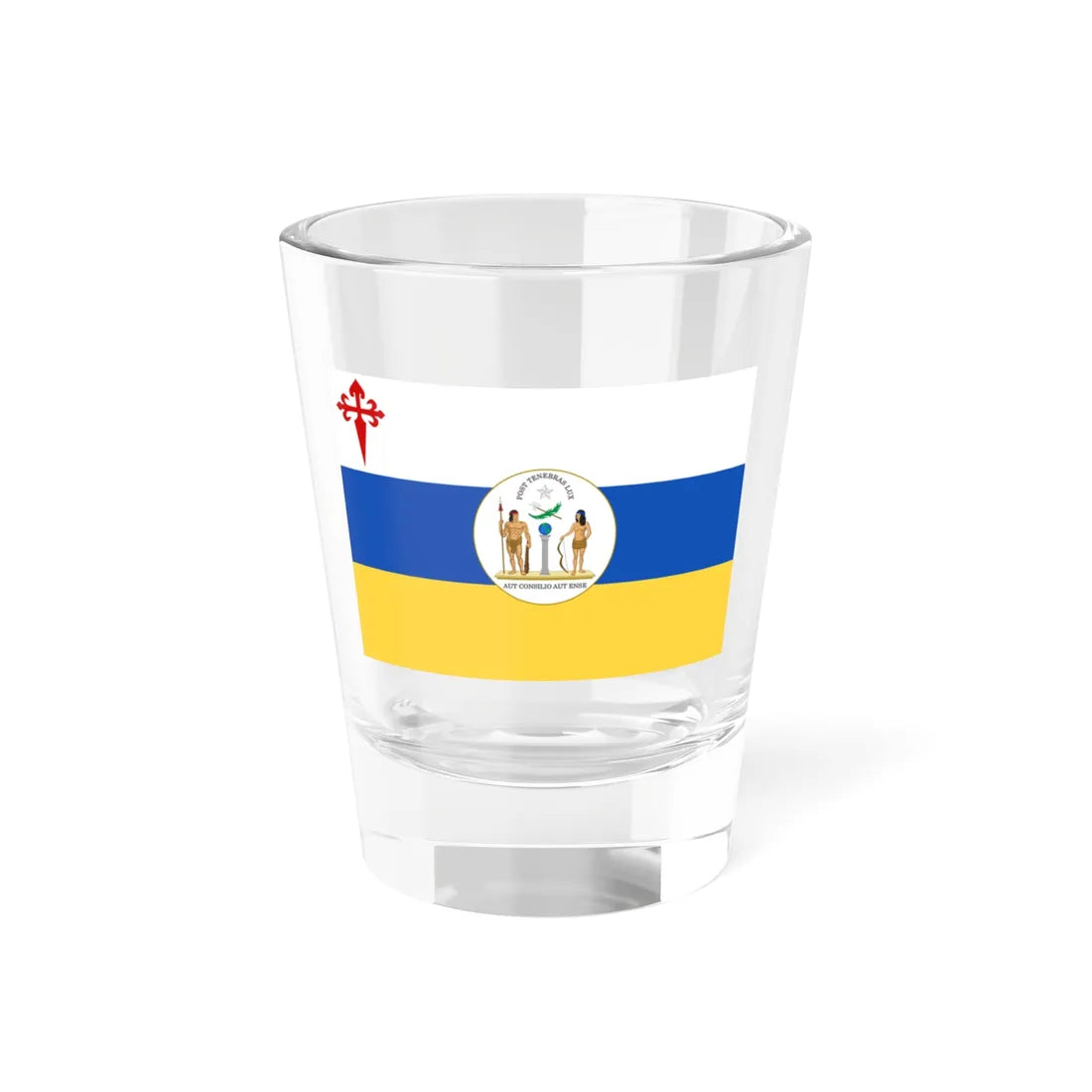 State Ensign of Chile 1813-1814 (Chile) Shot Glass 1.5oz 1.5oz - Go Mug Yourself