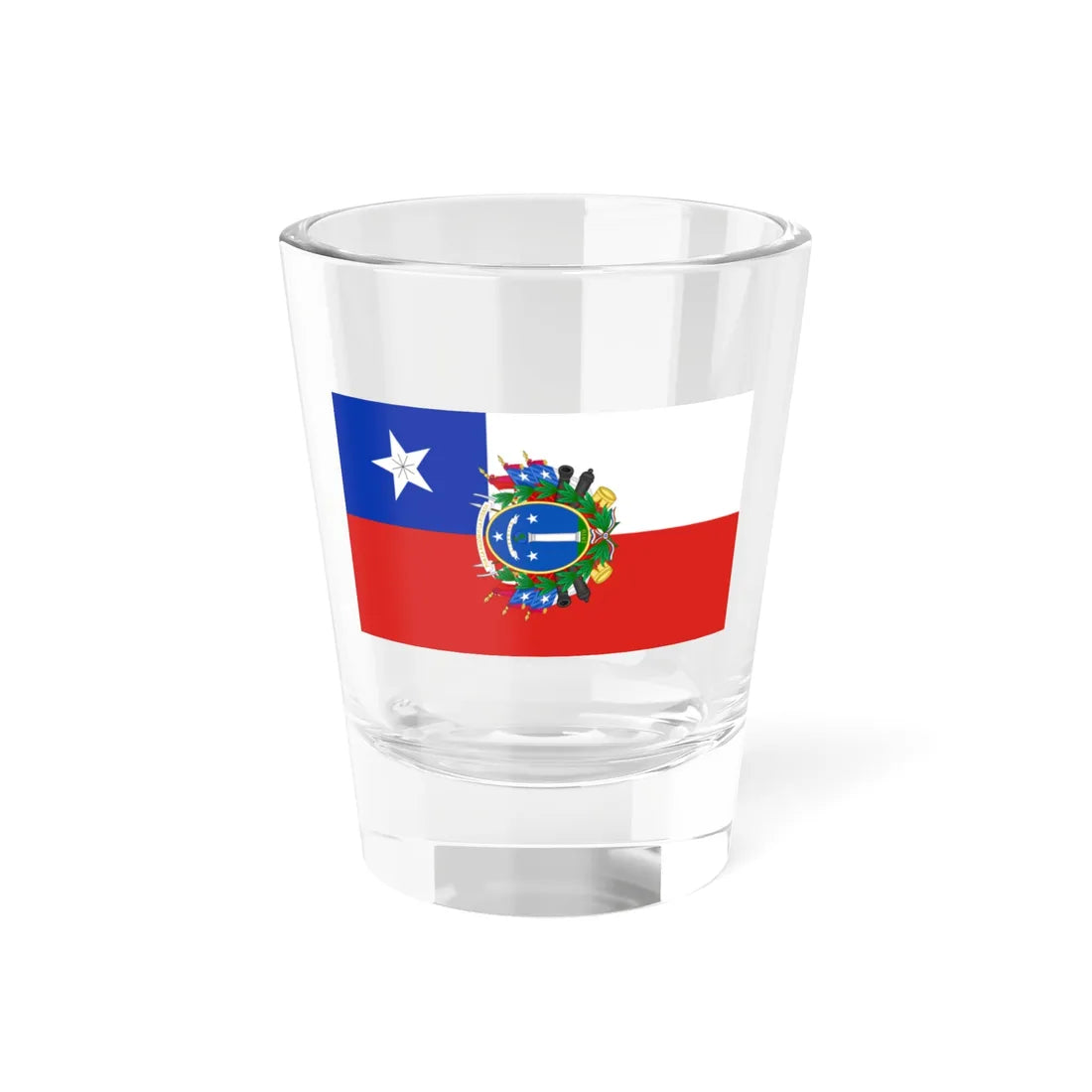 State Ensign of Chile 1819-1834 (Chile) Shot Glass 1.5oz 1.5oz - Go Mug Yourself