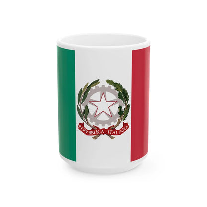 State ensign of Italy 2003-2006 (Italy) White Coffee Mug 15oz - Go Mug Yourself