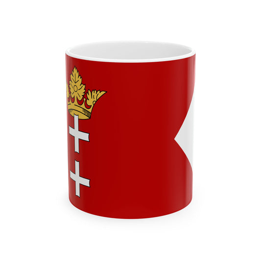 State Ensign of the Free City of Danzig Dienstflagge (Poland) White Coffee Mug-11oz-Go Mug Yourself