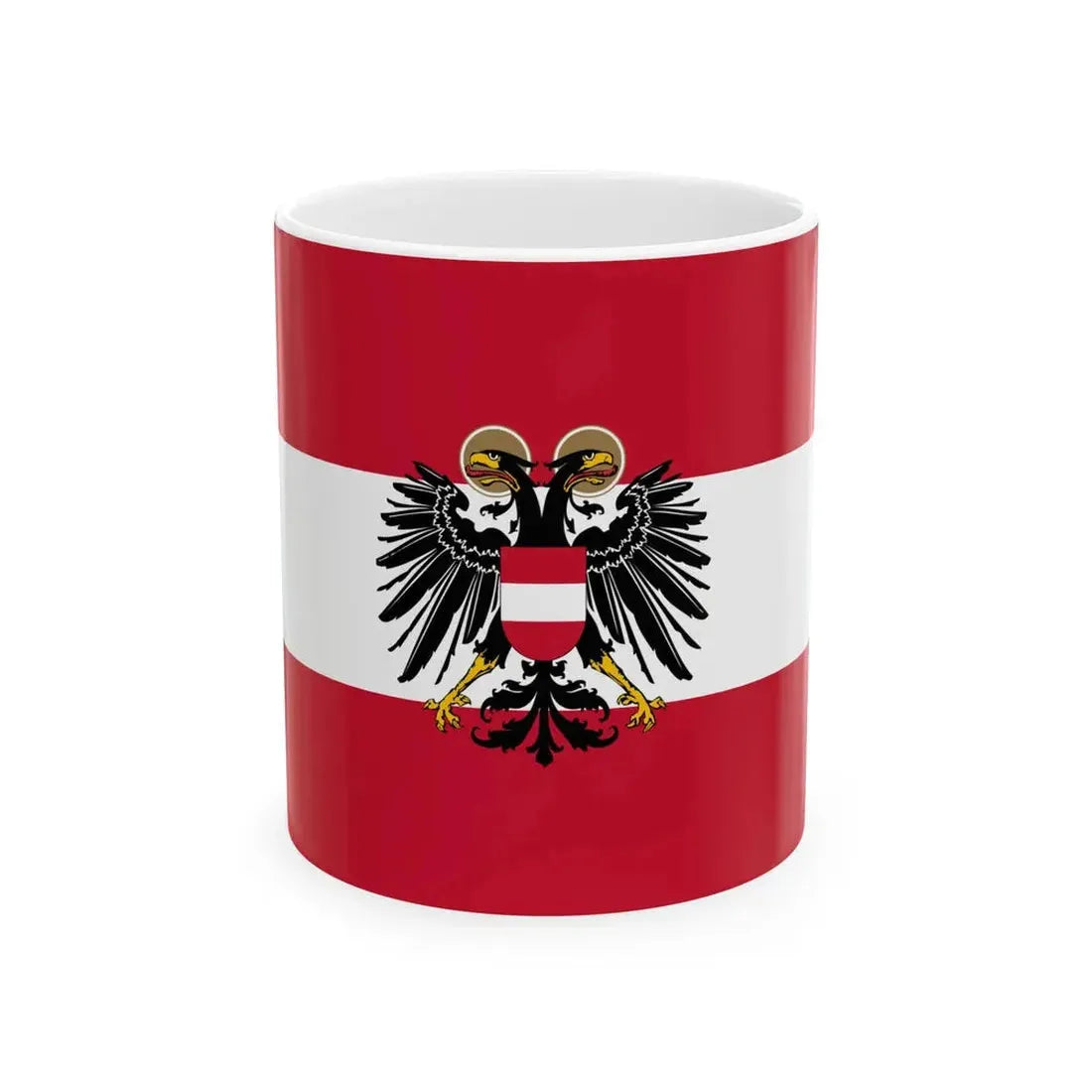 State flag of Austria 1934-1938 (Austria) White Coffee Mug 11oz - Go Mug Yourself