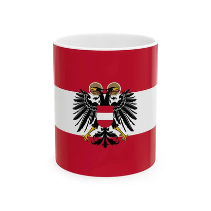 State flag of Austria 1934-1938 (Austria) White Coffee Mug 11oz - Go Mug Yourself