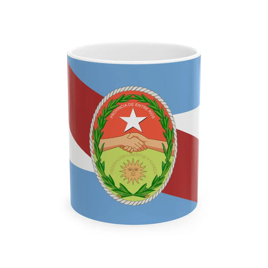 State Flag of Entre Rios (Argentina) White Coffee Mug 11oz - Go Mug Yourself