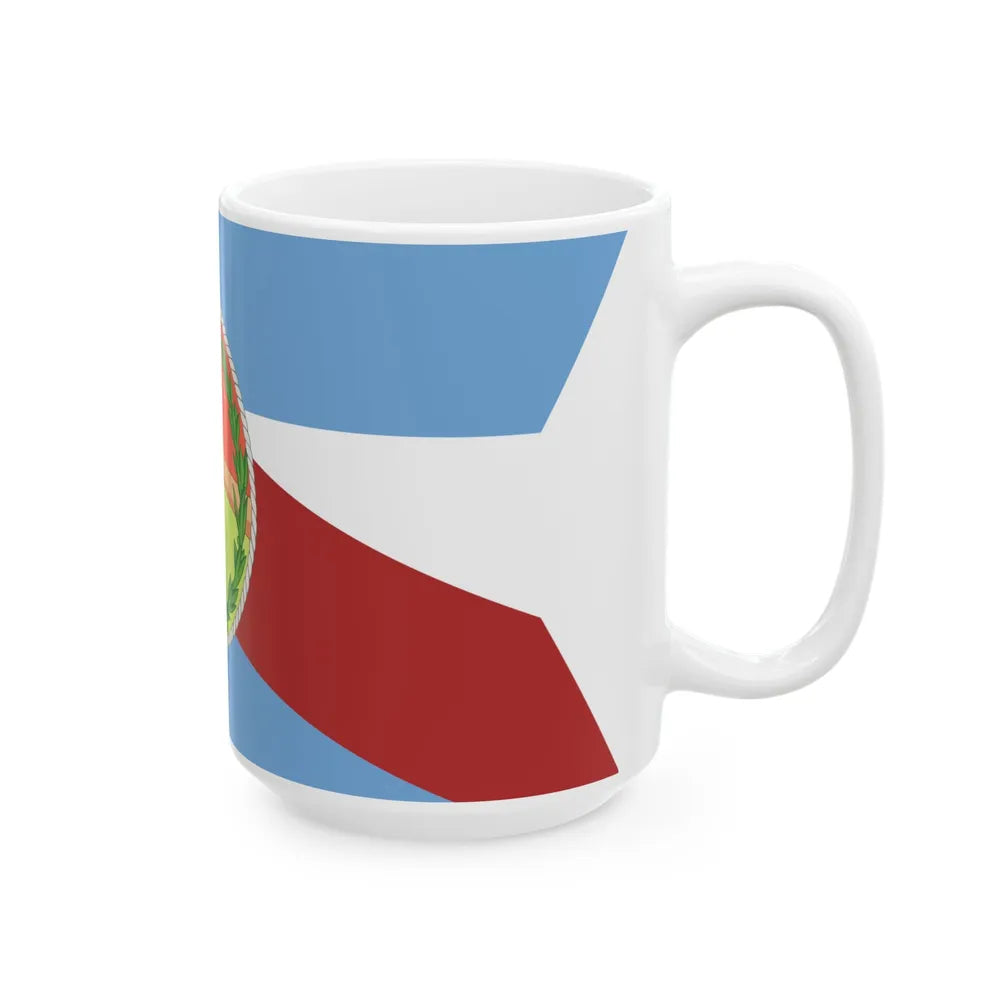State Flag of Entre Rios (Argentina) White Coffee Mug - Go Mug Yourself