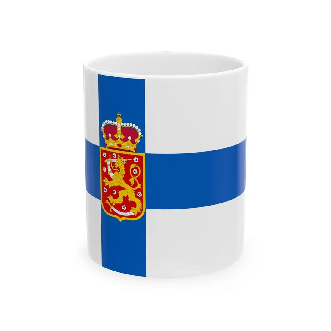 State Flag of Finland 1918-1920 3-2 (Finland) White Coffee Mug 11oz - Go Mug Yourself