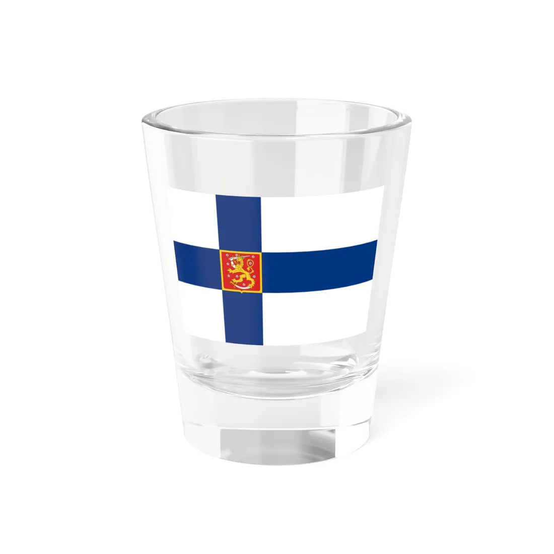State Flag of Finland 1920-1978 3-2 (Finland) Shot Glass 1.5oz 1.5oz - Go Mug Yourself