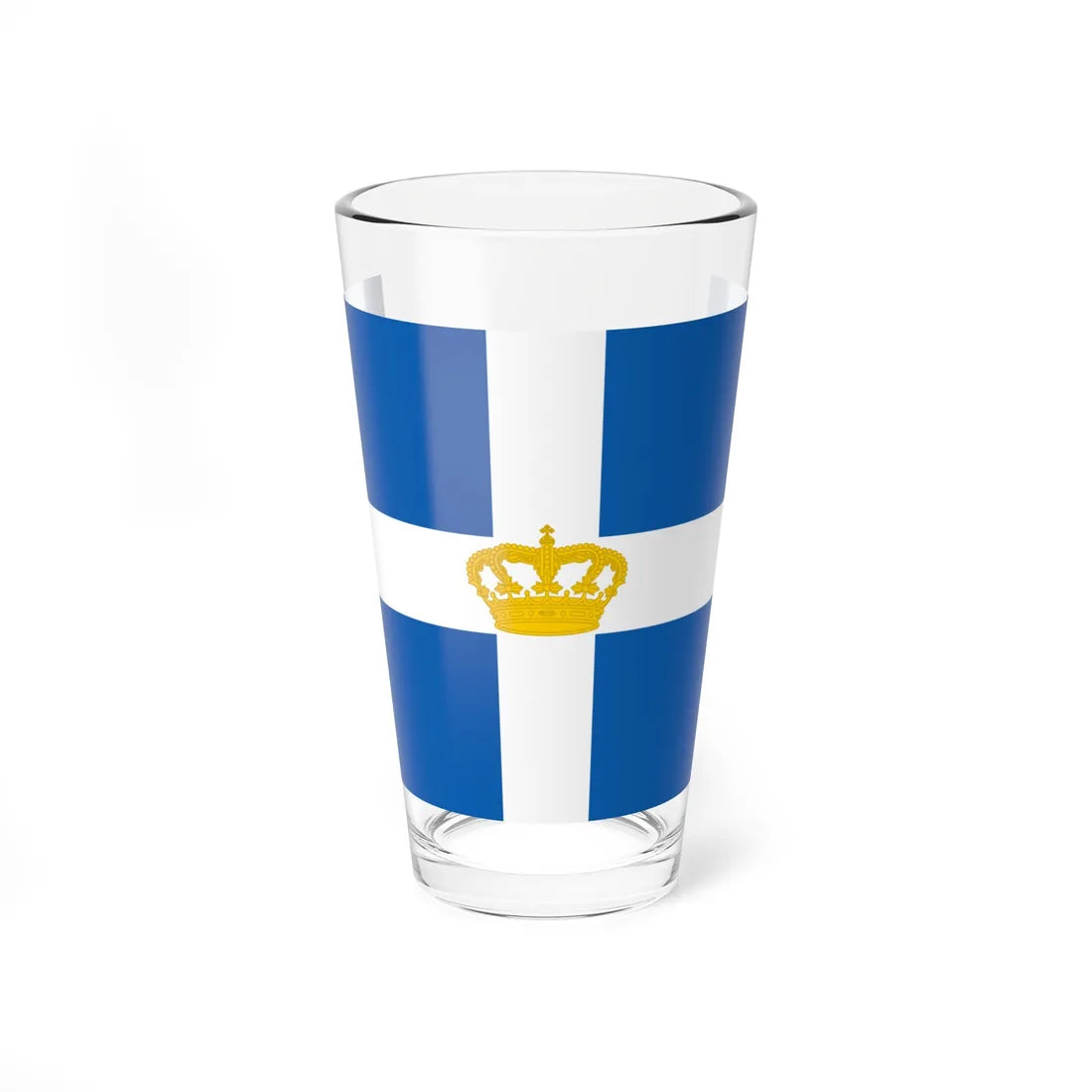 State Flag of Greece 1863-1924 and 1935-1973 (Greece) Pint Glass 16oz 16oz - Go Mug Yourself