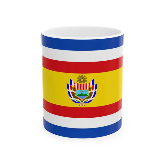State Flag of Guatemala 1858-1871 (Guatemala) White Coffee Mug 11oz - Go Mug Yourself