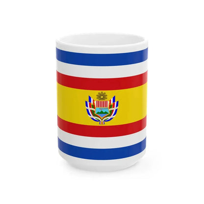 State Flag of Guatemala 1858-1871 (Guatemala) White Coffee Mug 15oz - Go Mug Yourself