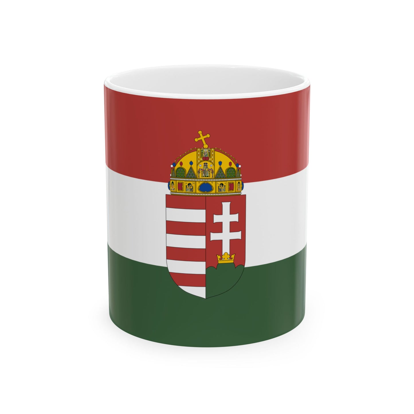 State Flag of Hungary 1995 proposal 1-2 aspect ratio (Hungary) White Coffee Mug-11oz-Go Mug Yourself