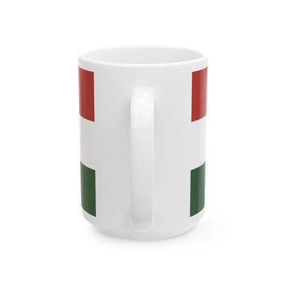 State Flag of Hungary 1995 proposal 1-2 aspect ratio (Hungary) White Coffee Mug - Go Mug Yourself