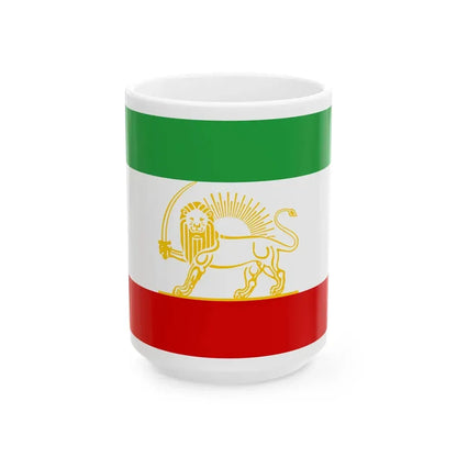 State Flag of Iran 1924 (Iran) White Coffee Mug 15oz - Go Mug Yourself