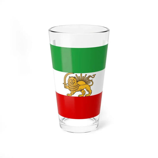 State flag of Iran 1933-1964 3-2 (Iran) Pint Glass 16oz 16oz - Go Mug Yourself