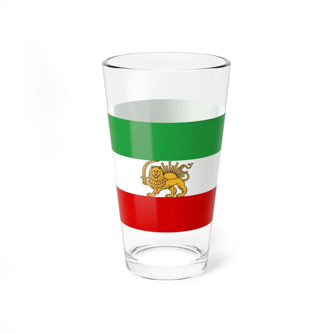 State flag of Iran 1933-1964 (Iran) Pint Glass 16oz 16oz - Go Mug Yourself