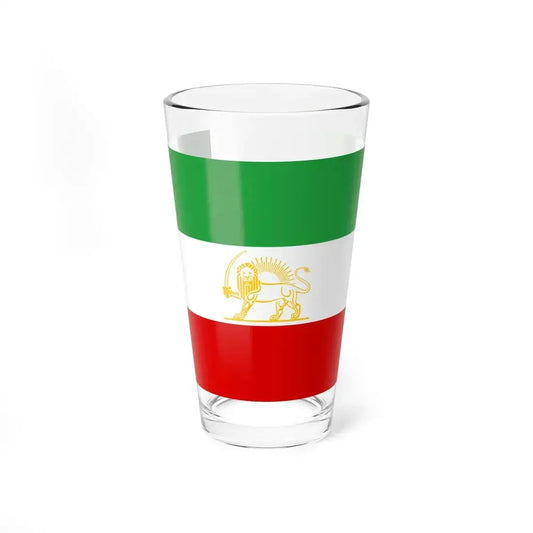 State flag of Iran 1964-1980 alternate (Iran) Pint Glass 16oz 16oz - Go Mug Yourself