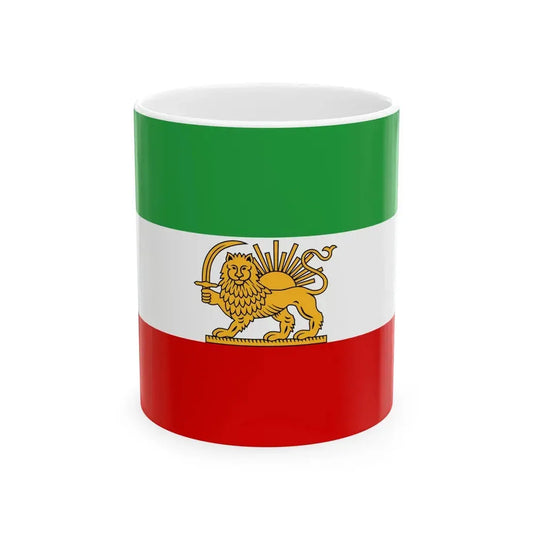 State flag of Iran 1964-1980 (Iran) White Coffee Mug 11oz - Go Mug Yourself