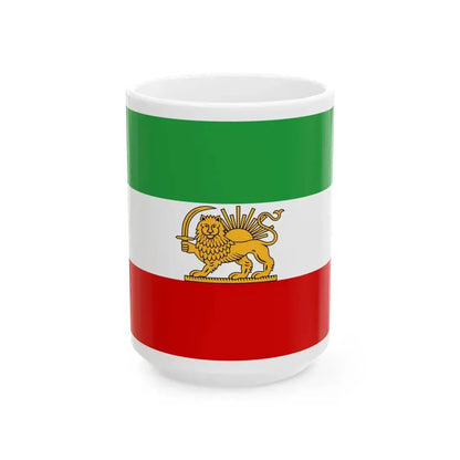 State flag of Iran 1964-1980 (Iran) White Coffee Mug 15oz - Go Mug Yourself