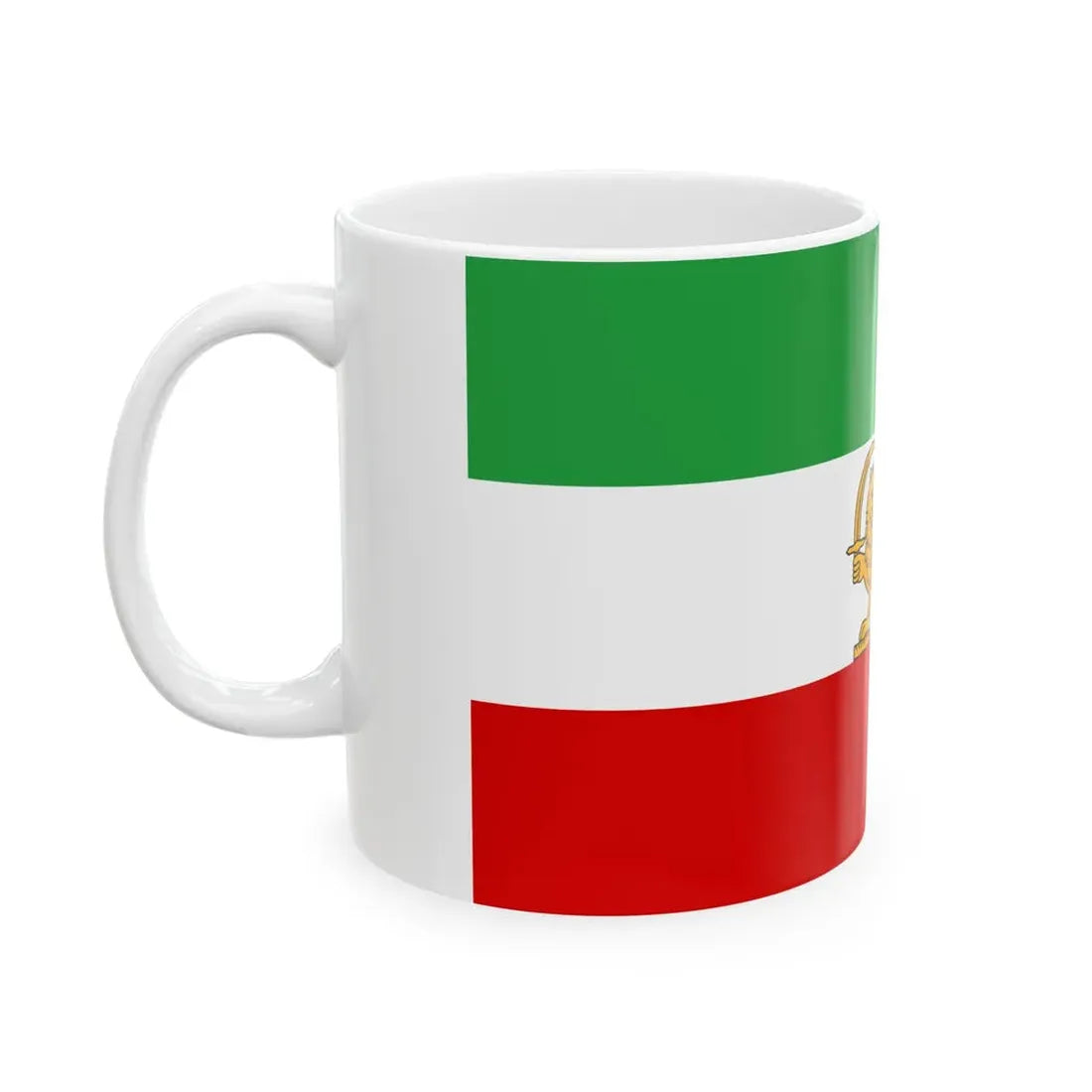 State flag of Iran 1964-1980 (Iran) White Coffee Mug - Go Mug Yourself
