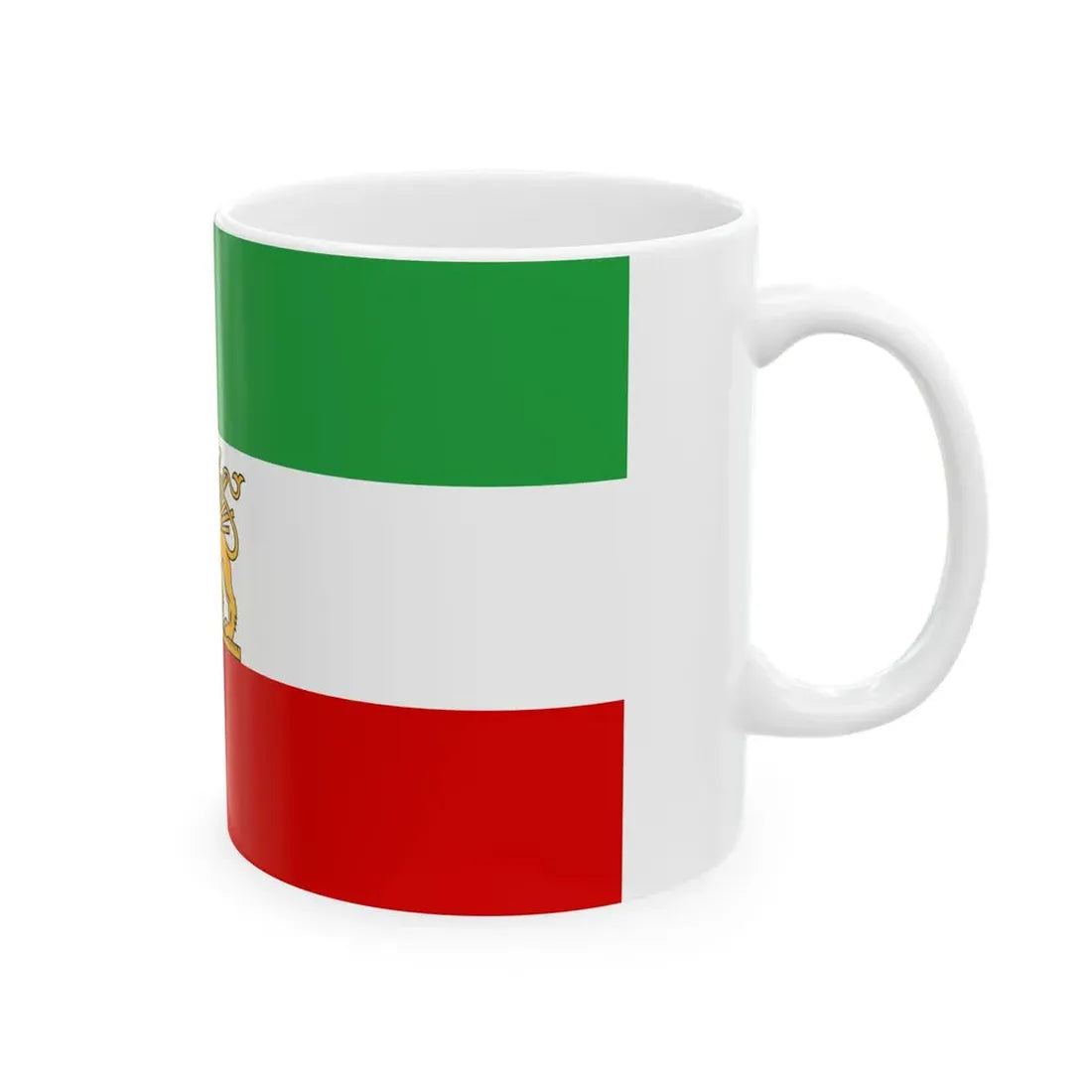 State flag of Iran 1964-1980 (Iran) White Coffee Mug - Go Mug Yourself