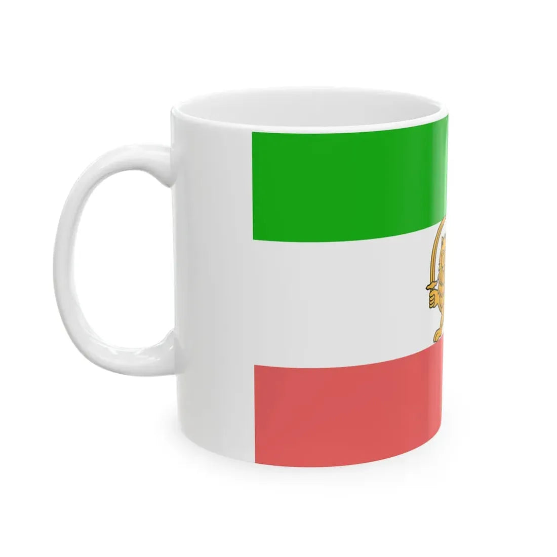 State flag of Persia 1907-1933 3-2 (Iran) White Coffee Mug - Go Mug Yourself