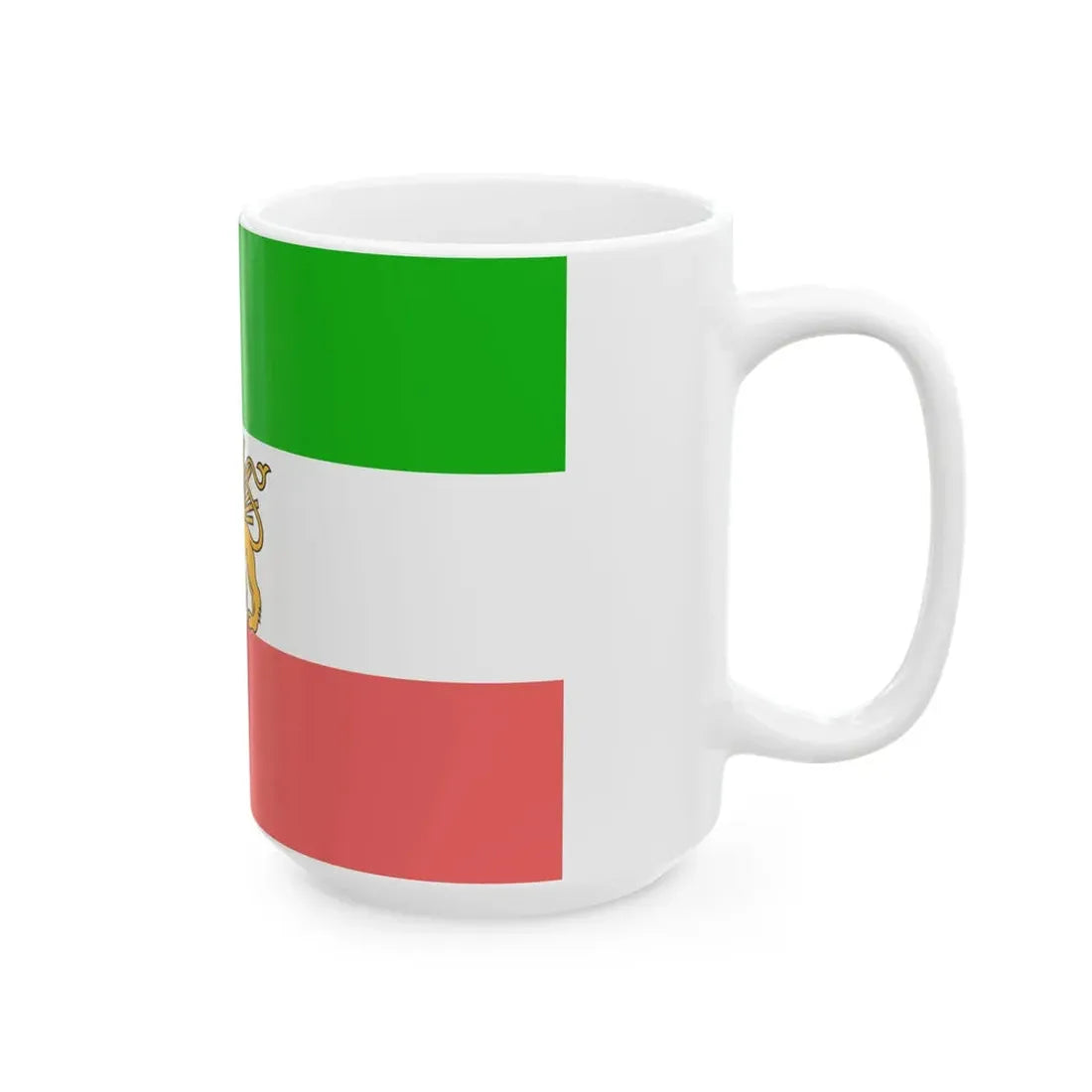 State flag of Persia 1907-1933 3-2 (Iran) White Coffee Mug - Go Mug Yourself