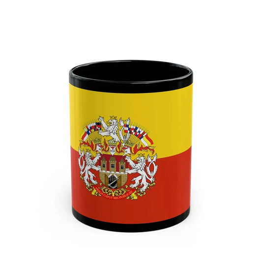 State Flag of Prague Czech Republic - Black Coffee Mug 11oz - Go Mug Yourself