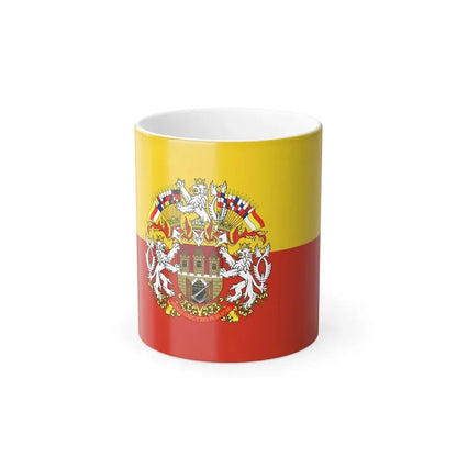 State Flag of Prague Czech Republic - Color Changing Coffee Mug 11oz - Go Mug Yourself