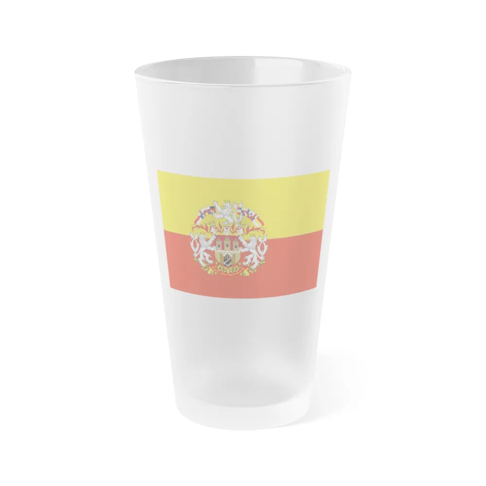 State Flag of Prague Czech Republic - Frosted Pint Glass 16oz-16oz-Frosted-Go Mug Yourself