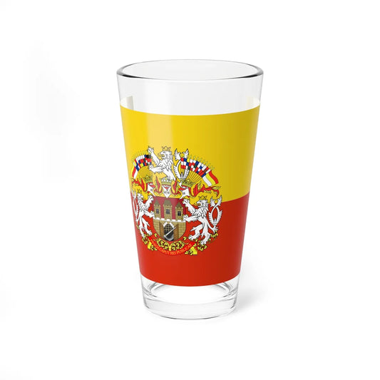 State Flag of Prague Czech Republic - Pint Glass 16oz 16oz - Go Mug Yourself