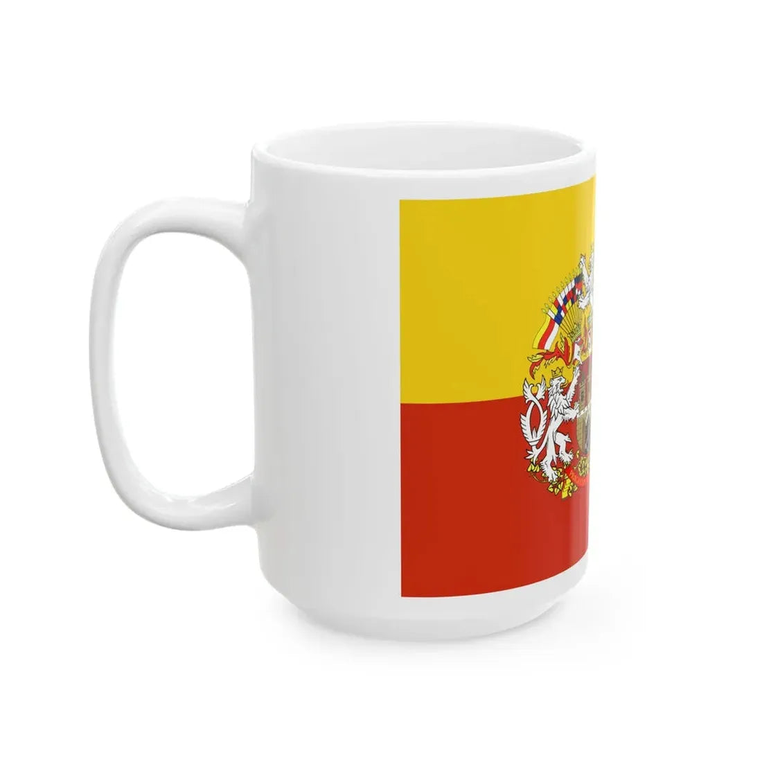 State Flag of Prague Czech Republic - White Coffee Mug - Go Mug Yourself