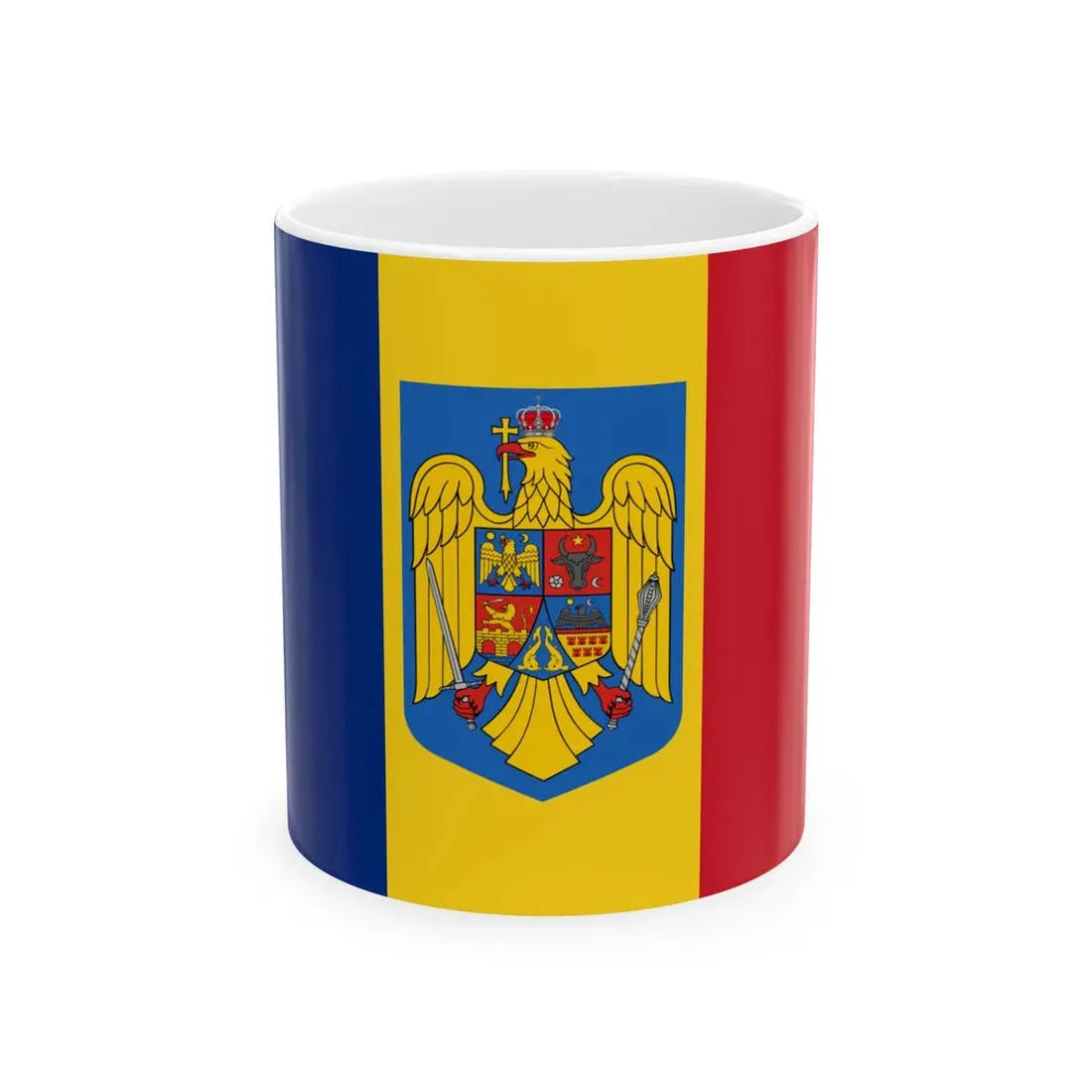 State Flag of Romania (Oman) White Coffee Mug 11oz - Go Mug Yourself
