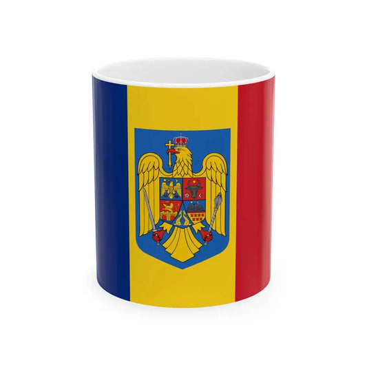 State Flag of Romania (Oman) White Coffee Mug 11oz - Go Mug Yourself