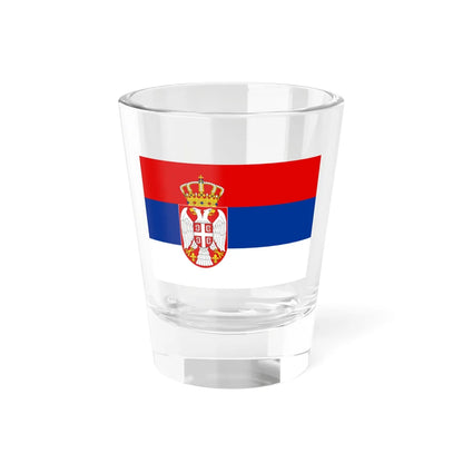 State Flag of Serbia (Serbia) Shot Glass 1.5oz 1.5oz - Go Mug Yourself