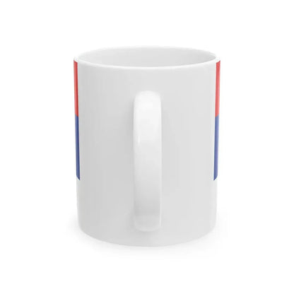 State Flag of Serbia (Serbia) White Coffee Mug - Go Mug Yourself