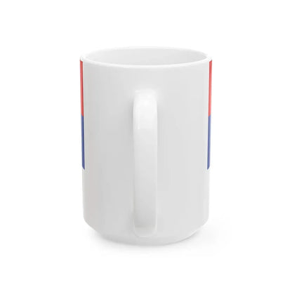 State Flag of Serbia (Serbia) White Coffee Mug - Go Mug Yourself