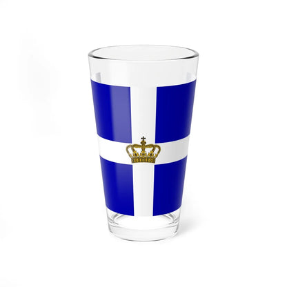 State Flag of the Kingdom of Greece (Greece) Pint Glass 16oz 16oz - Go Mug Yourself