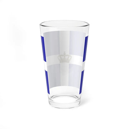 State Flag of the Kingdom of Greece (Greece) Pint Glass 16oz - Go Mug Yourself
