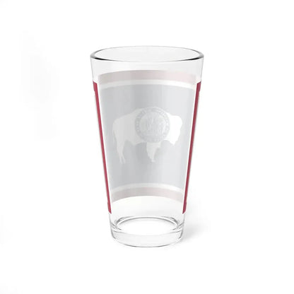 State Flag of Wyoming (United States) Pint Glass 16oz - Go Mug Yourself