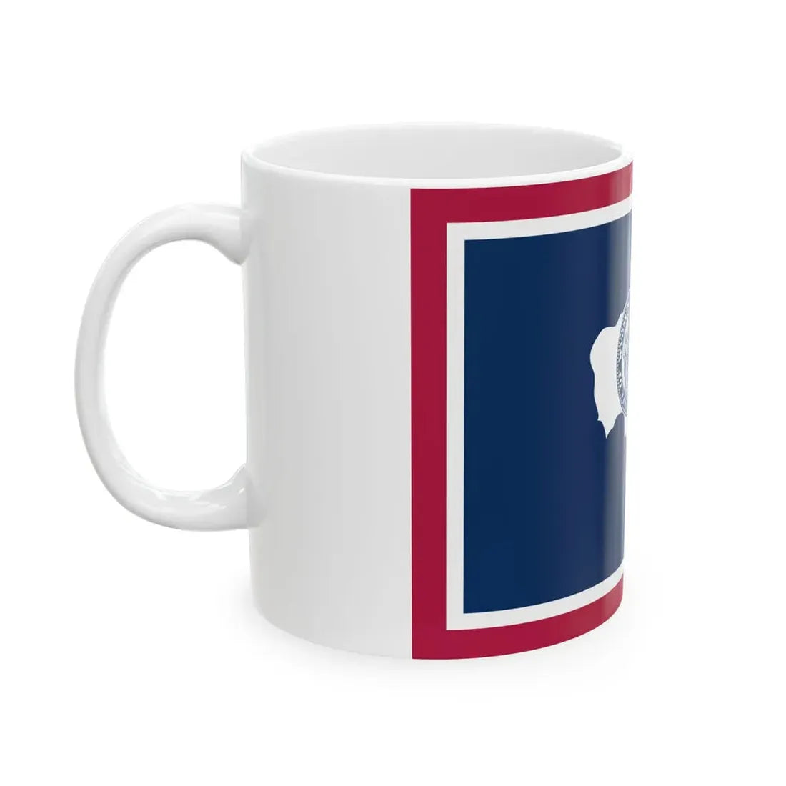 State Flag of Wyoming (United States) White Coffee Mug - Go Mug Yourself