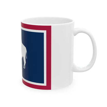 State Flag of Wyoming (United States) White Coffee Mug - Go Mug Yourself