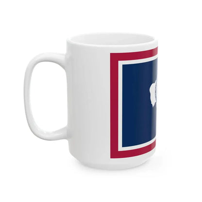 State Flag of Wyoming (United States) White Coffee Mug - Go Mug Yourself