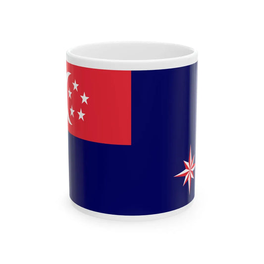 State Marine Ensign of Singapore (Singapore) White Coffee Mug 11oz - Go Mug Yourself