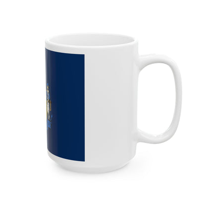 State of Maine Flag (United States) White Coffee Mug-Go Mug Yourself